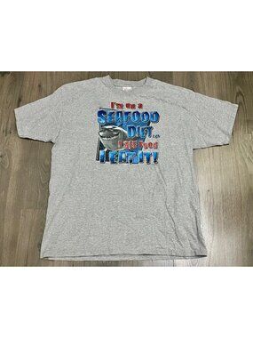 Vintage Disney Store Finding Nemo Bruce Shark T-Shirt L / XL Gray Seafood Diet